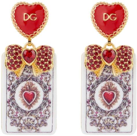 dolce gabbana orange earrings|dolce and gabbana heart.